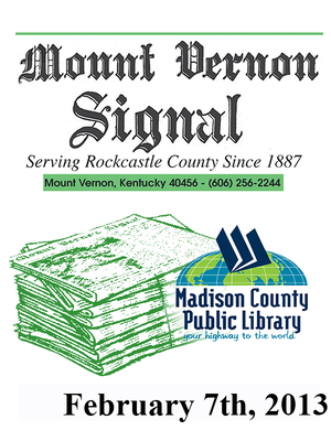 cover image of Mount Vernon Signal 02/07/2013